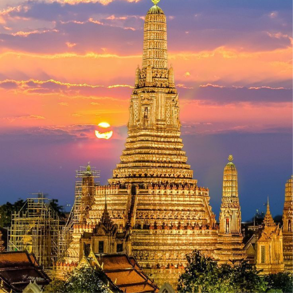 temples dorés à Bangkok